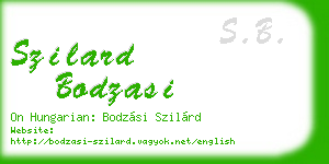 szilard bodzasi business card